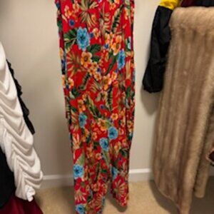 Buenos Ninos Women's V Neck Floral Jumpsuit, Size Large, NWT